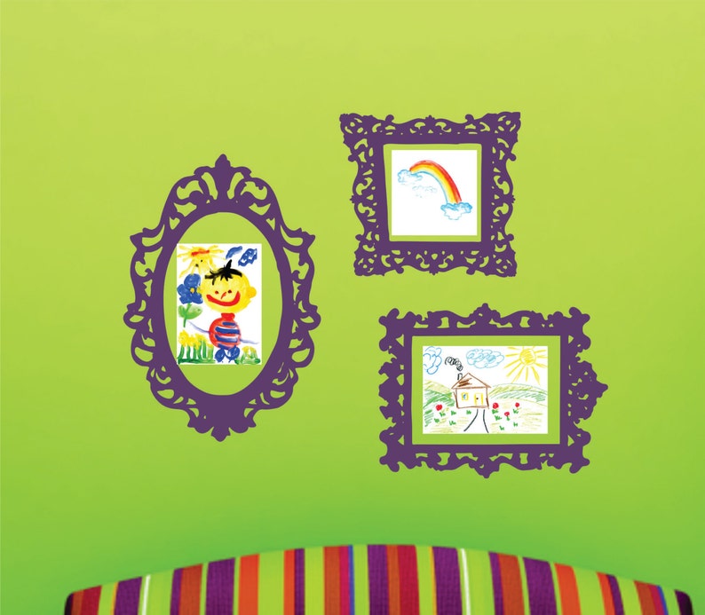 Wall Decal Frames Playroom Wall Art Nursery Wall Decals Etsy
