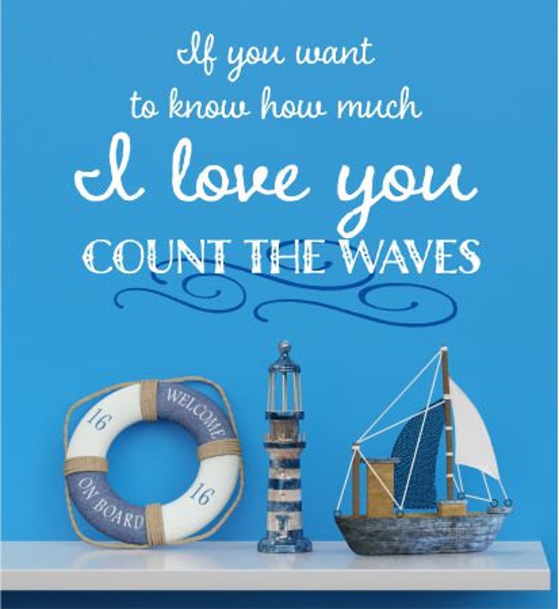 If you want to know how much I love you Wall Decal Baby Boy Nursery Vinyl Lettering