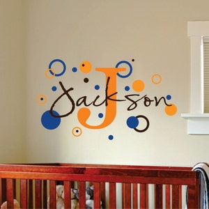 Childrens Name Wall Decal Name Wall Decal Boys Name Vinyl - Etsy