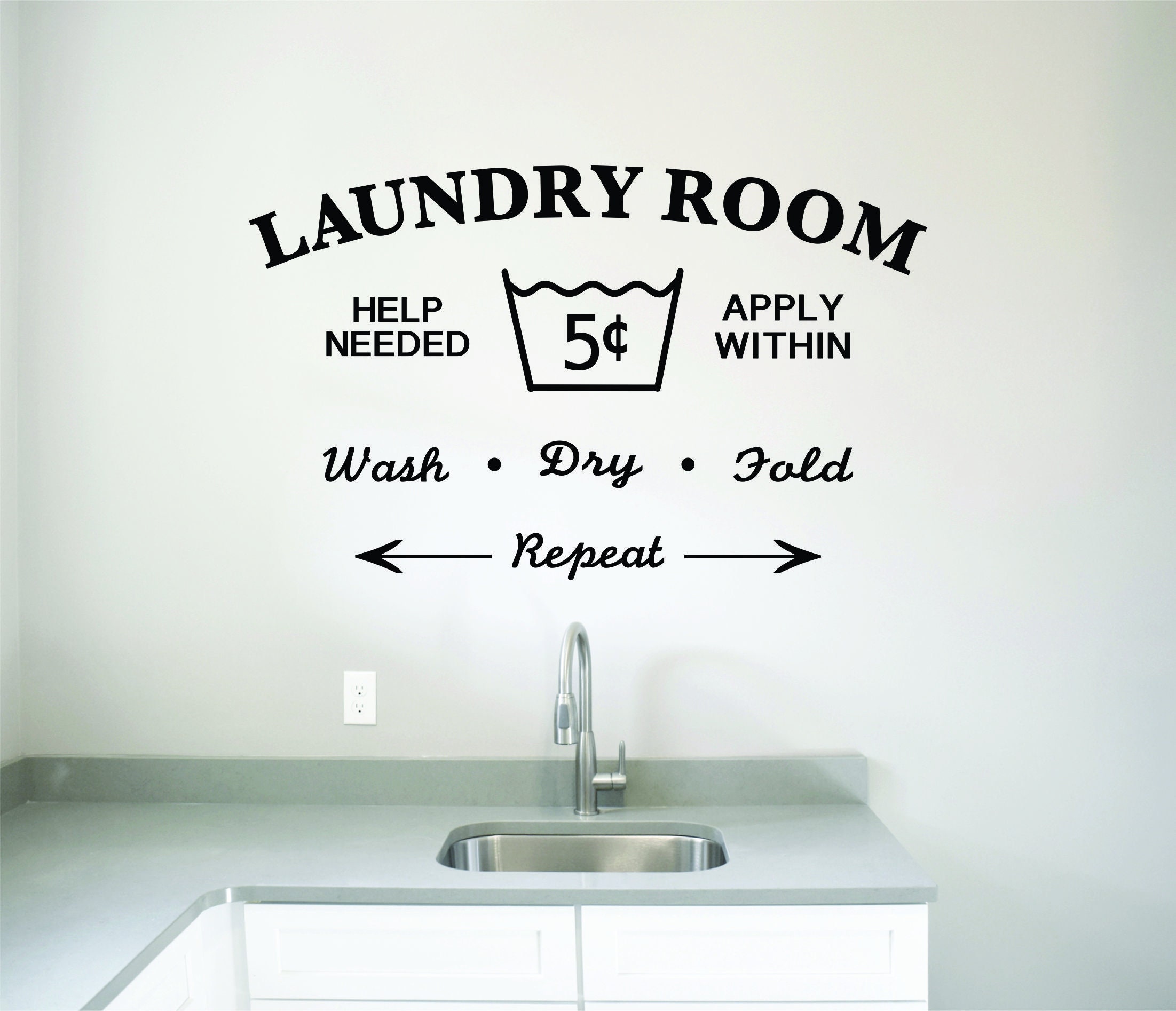 Laundry Room Decor Vinyl Wall Decal Laundry Room Wall Art Etsy
