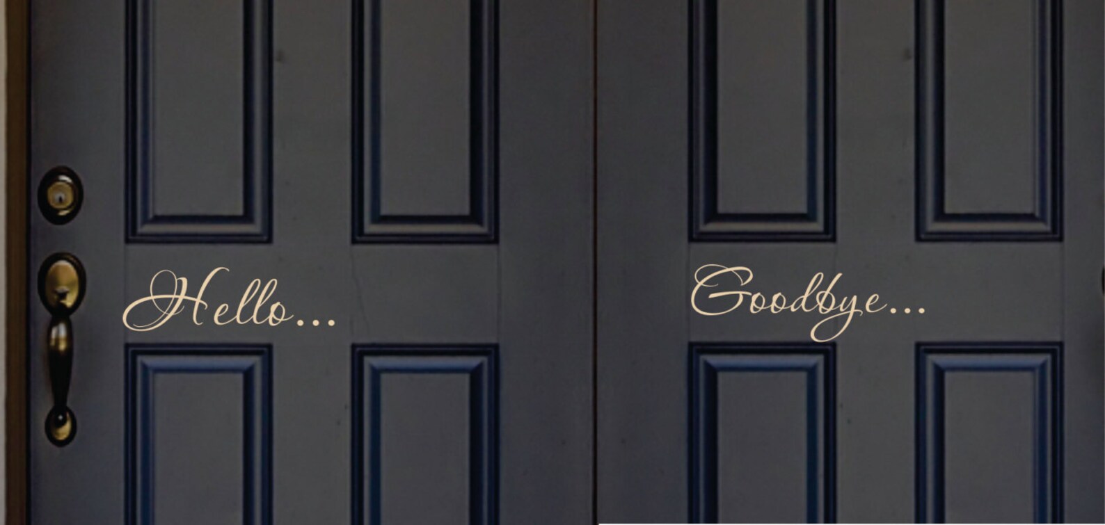 Hello Door Decal Small Decal Hello Vinyl Lettering Front Etsy