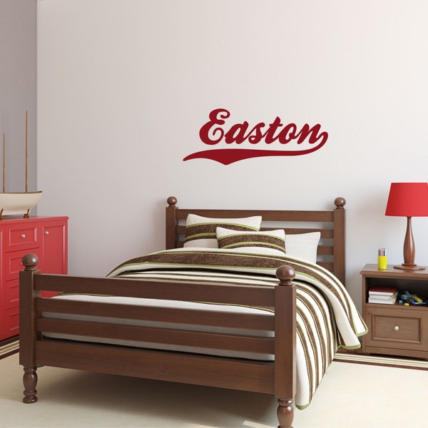 Custom Sports Theme Boys Wall Vinyl Name Label
