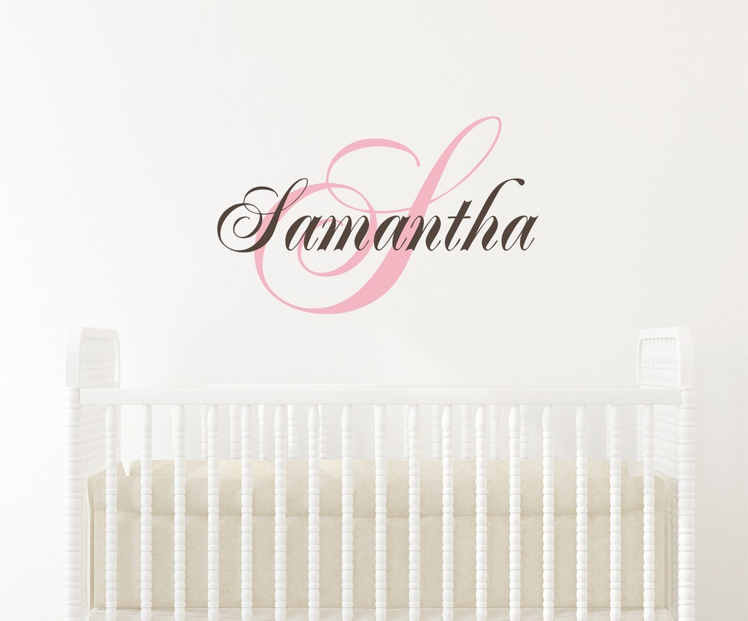 Personalized Girl's Name Vinyl Wall Decal for Nursery or Teen Room - Etsy