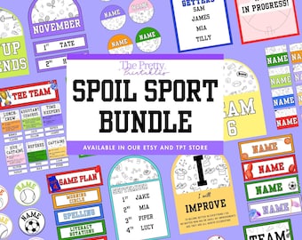 Paquete deportivo para decoración de aulas / Mimar el deporte / Descarga instantánea