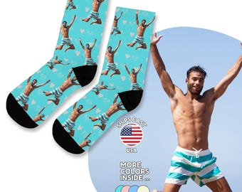 Custom Pet Photo Socks Personalized Pet Socks Custom Dog Socks Custom Cat Socks Fathers Day Gifts Cat Dad Gift Dog Dad Gifts Dog Face Sock
