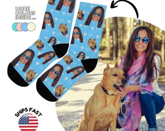 Custom Pet Photo, Socks Personalized, Pet Socks, Custom Dog Socks, Custom Cat Socks, Fathers Day Gifts, Cat Dad Gift