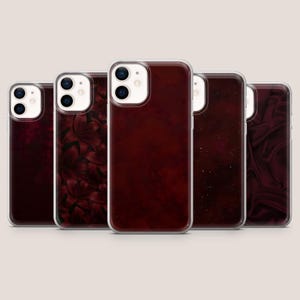 Etui na telefon w kolorze bordowym, ciemnoczerwone, estetyczne, do iPhone'a 17Pro, 16, 15, 14, 13, 12, Samsunga S26, S25, S24, S23, A16, A56, Pixela 10A, 9