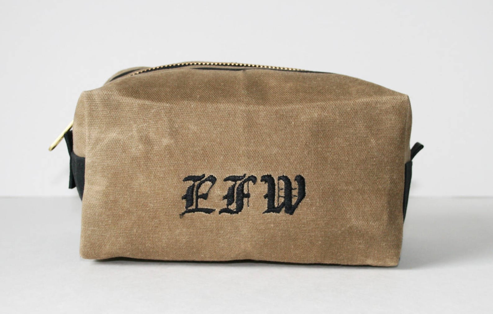 Mini Dopp Kit, Shave Bag, Waxed Canvas Toiletry Bag, Monogrammed Mens