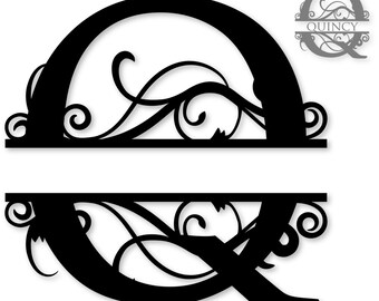 Flourished Split Monogram Q