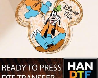 Disney Goofy 2026 DTF Transfer, Ready To Press Heat Transfer, Disney Trip Shirt Design