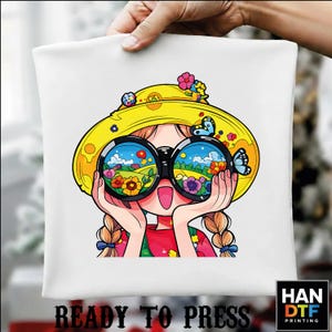 Cute Summer Girl Shirt, Kawaii Sunshine Tee, Colorful Cartoon Girl Shirt, Kids Summer Tee, Happy Summer Graphic Tee