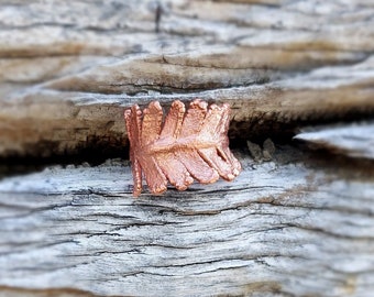 Anello  vera foglia felce, per amanti della natura e del bosco, regalo unico