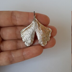 Collana Donna In Argento Sterling 925 Con Ciondolo Foglia Di Ginkgo – Ipoallergenica, Regalo Con Sacchetto