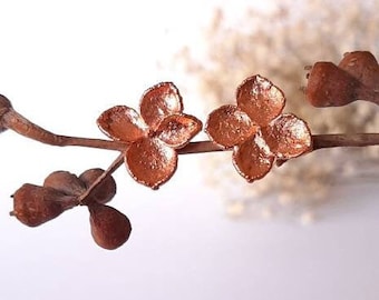 orecchini ortensia in rame