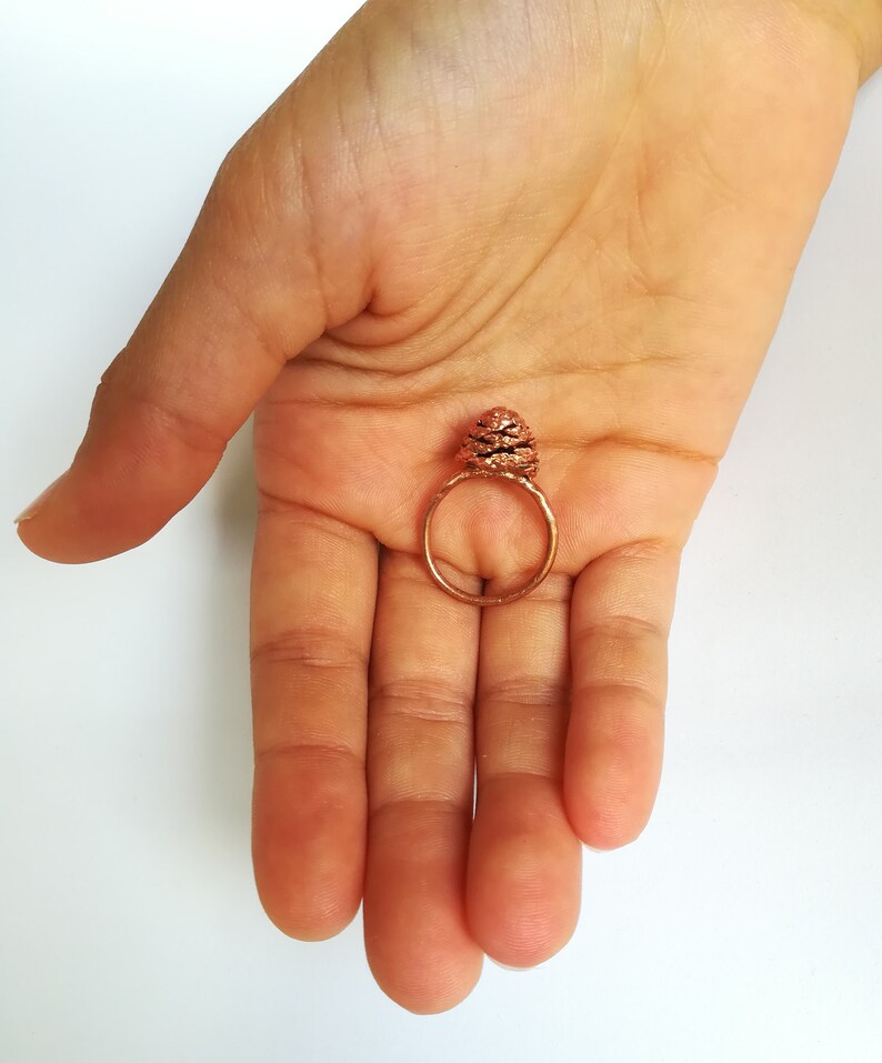 Pine Cone Ring Pinecone Jewelry Woodland Ring for Nature Etsy
