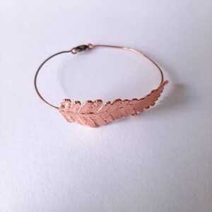 Bracciale vera foglia di felce in rame image 3