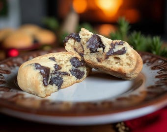 12 (1 oz) Gluten-Free, Sugar-free, KETO Soft-Baked Chocolate Chip Cookies - High Fiber & Protein Rich