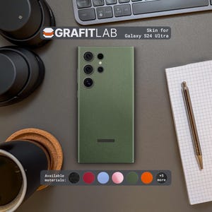 Película protectora para Samsung Galaxy S24 Ultra / Protección contra rayones / Envoltura completa / Solo parte trasera / Carbono, Camuflaje, Metálico / Mate y brillo, Cambio de color / GRAFITLAB