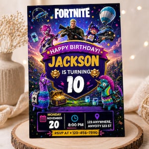 Fortnites Birthday Printable - Etsy