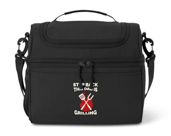 Bolsa térmica para barbacoa "Pase atrás, este papá está asando"