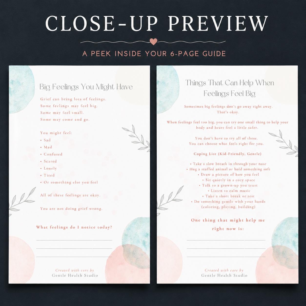 Grief Coping Skills Workbook for Kids | Printable Emotional Support ...
