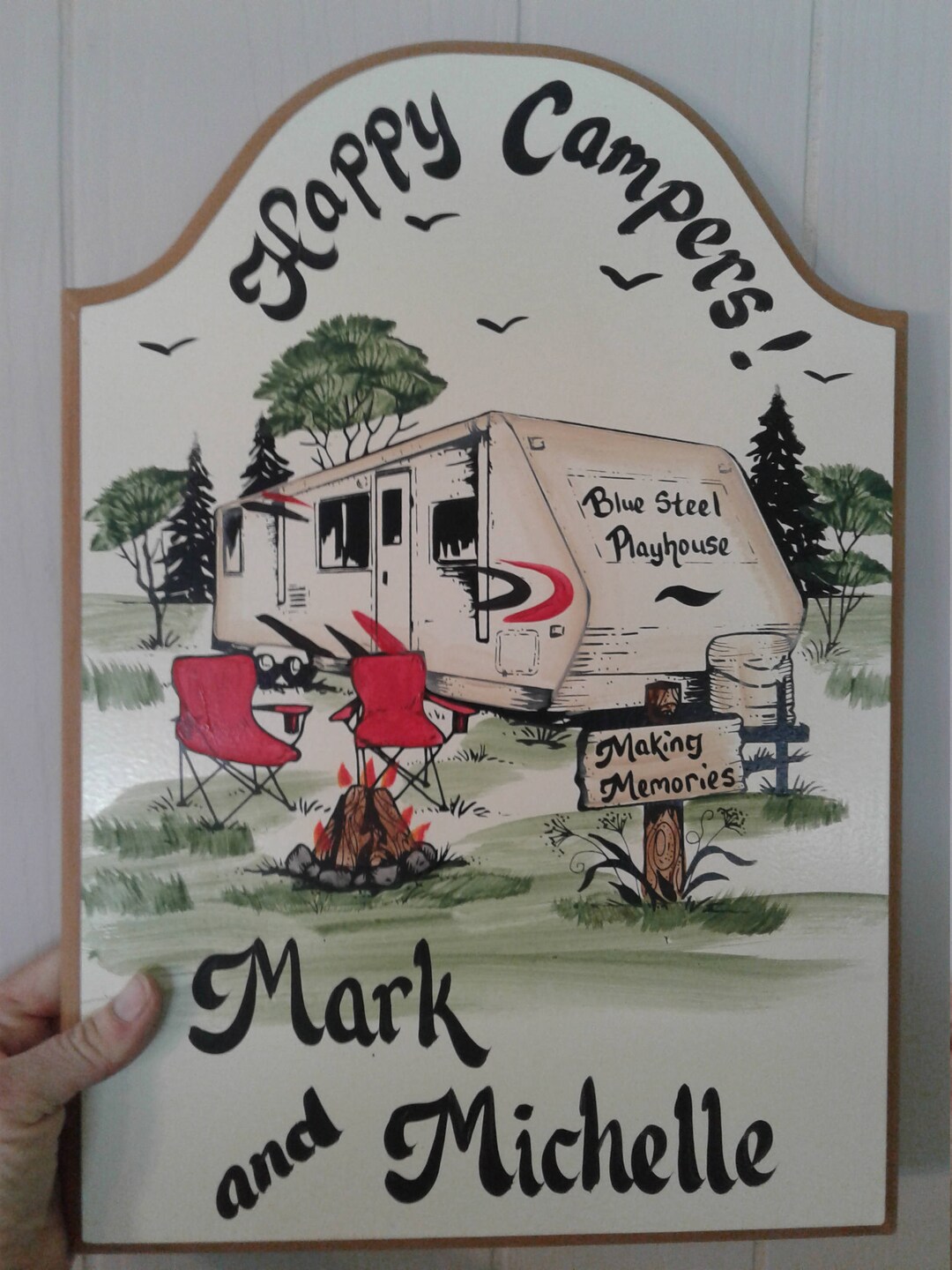 CUSTOM CAMPING Signspersonalized Camp Signscampsite Decor Etsy