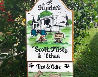 Custom Camp Signs,fifth wheel signs,campsite decor,5th WHEEL SIGNS