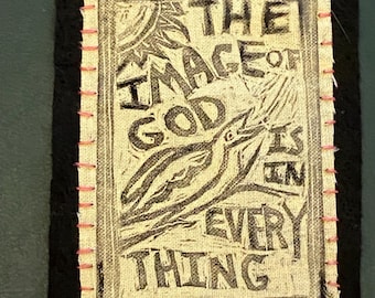 Image of God Linocut Patch