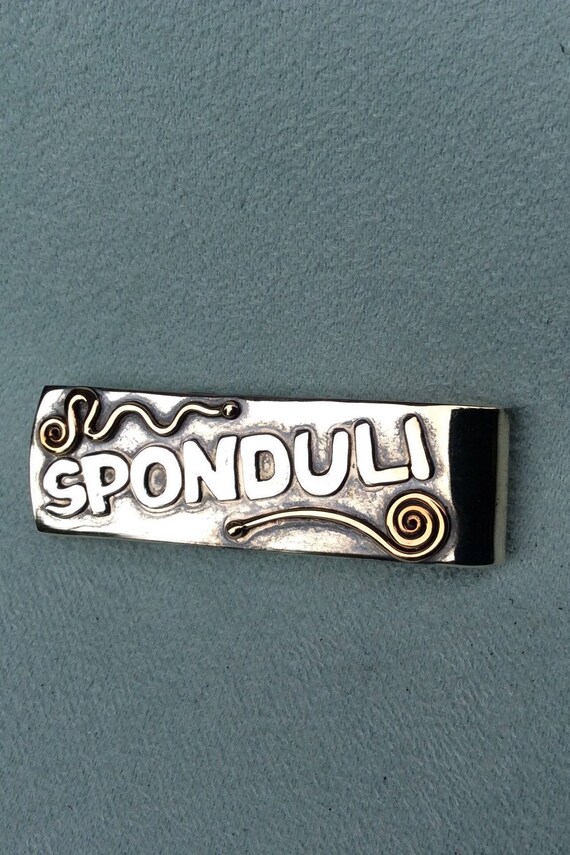 silver and gold money clip