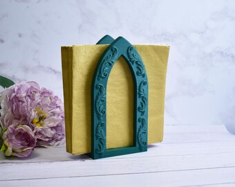 Porta tovaglioli decorativo – Decorazione da tavolo con ornamento barocco / Accent da cucina gotico