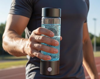 The Vitality Boost is a hydrogen water Bottle with Affirmations – Mindful Self Care Gift, Daily Motivation Bottle