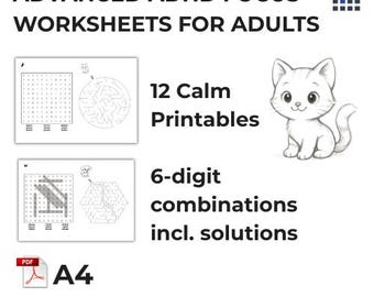 ADHD Deep Focus | Advanced Attention Mazes & Number Search – Mastery Level