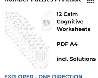 Number Search Puzzles – Explorer Level | Structured Cognitive Training Worksheets | 12 with Solutions | Valentine Edition