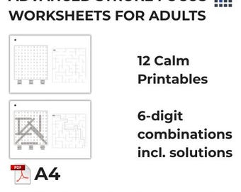 Stroke Deep Focus Advanced Attention Number Search & Mazes Mastery Level