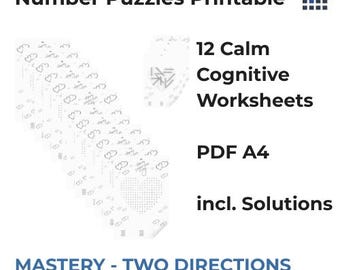 Advanced Number Search Puzzles – Mastery Level | Focused Cognitive Training Worksheets | 12 with Solutions | Valentine Edition