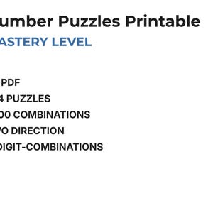 Challenging printable number puzzles for focused thinking and advanced reasoning. Mastery Level worksheets with longer number combinations and changing direction increase cognitive demand while maintaining a clear and predictable task structure for repeated long-term use.