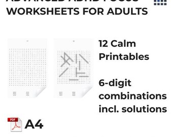 Advanced ADHD Worksheets – Mastery Level | Sustained Focus & Concentration Training for Adults