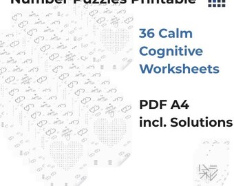 Number Search Puzzles Bundle – Starter to Mastery | Calm Cognitive Worksheets | 36 with Solutions | Valentine Edition