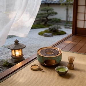 May include: A white ceramic mug with a black handle and the text "But First, Coffee" in a bold, black font. The mug is set against a blurred background, suggesting a cozy setting.