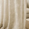 Sheer Linen Curtains: Ivory Floral Embroidery - Custom Sizes & Styles product logo