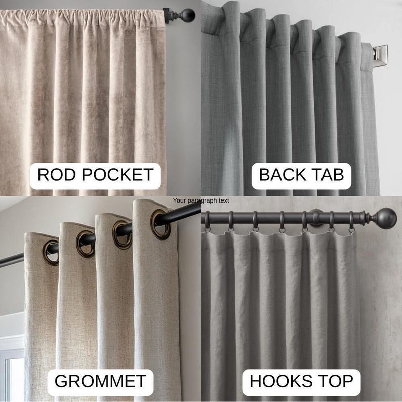 Taupe Greige Plaid Organic Linen Curtains, Neutral Farmhouse Windowpane Check Drapes, Cotton Lined or Blackout, 50/100 Wide image 11