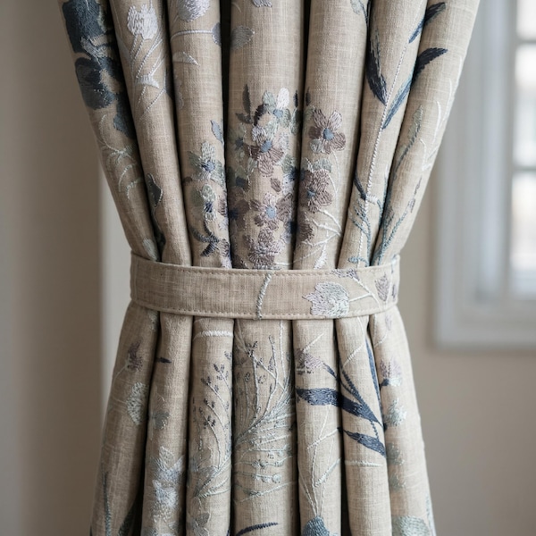 Embroidered Curtains - Etsy
