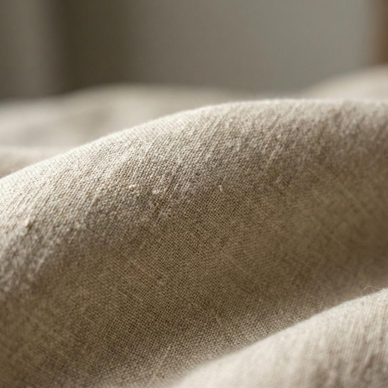 Blackout Linen Curtains: Organic Fabric, Warm Oatmeal Beige - Custom Sizes image 9