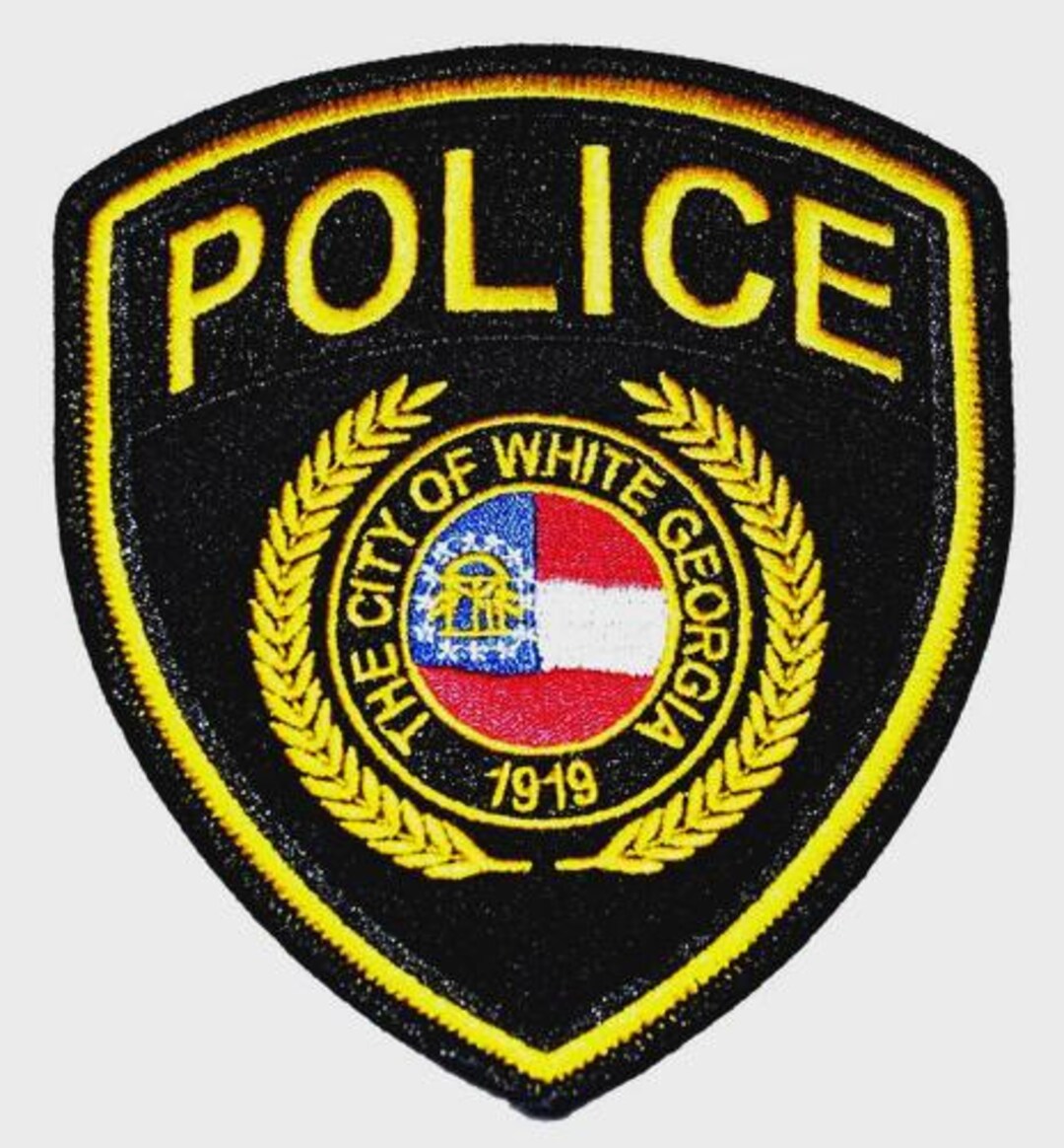 WHITE Georgia GA Police Patch City Seal Columns State Flag Wreath 4S ...