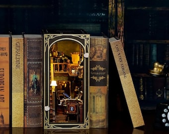 Victorian Photo Studio Book Nook Kit – 3D Wooden Puzzle with LED