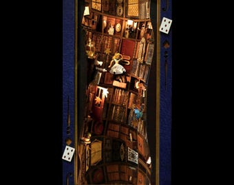 Alice in Wonderland Book Nook Kit – Falling Library DIY 3D Puzzle
