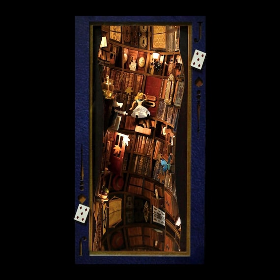 Alice in Wonderland Book Nook Kit – Falling Library DIY 3D Puzzle