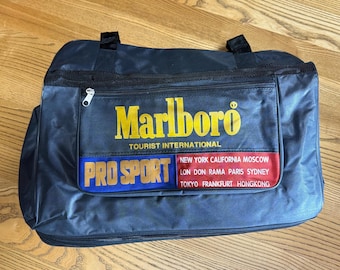 NEW Rare 90s Vintage Marlboro Pro Sport Rolling Duffle Bag - "Tourist International"
