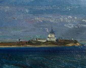 Originales Seestück-Ölgemälde von Vitaliy Shevchenko (1927), bedeutender ukrainischer Künstler