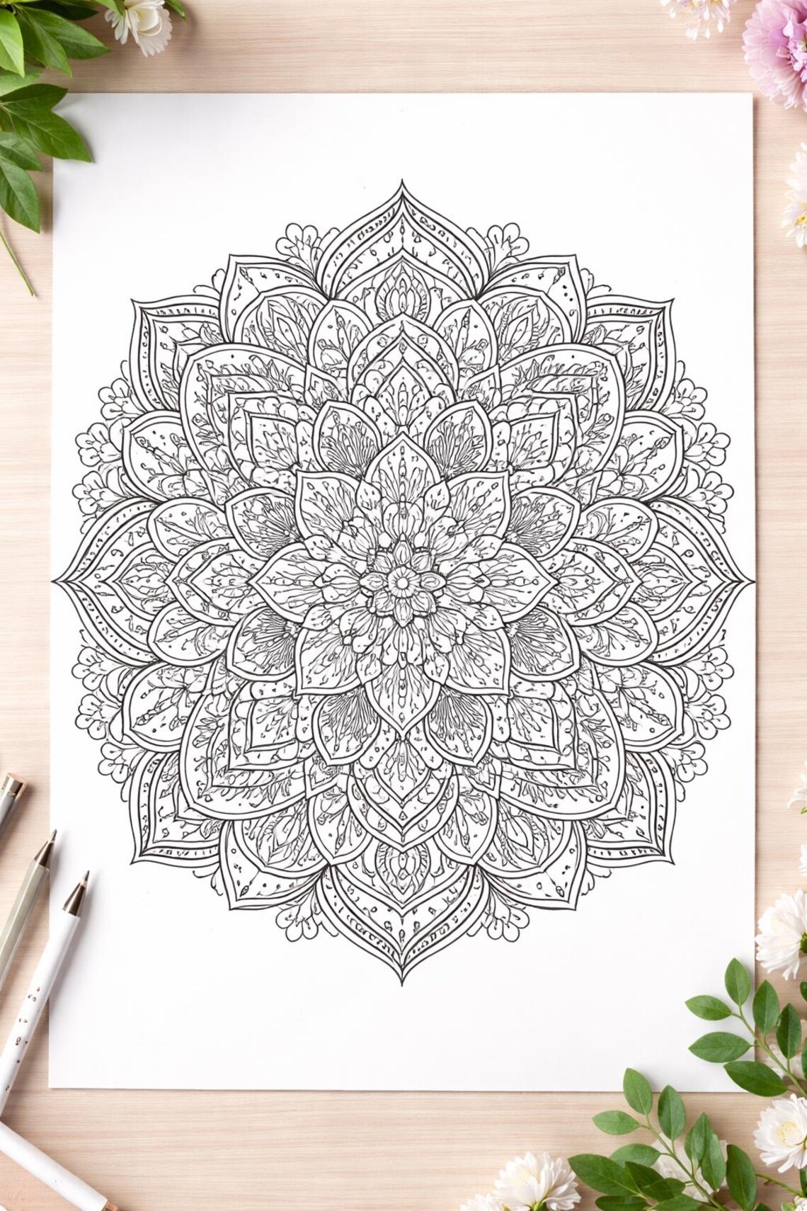 Mindfulness Mandala Coloring Pages – Stress Relief Art 2 Page ...